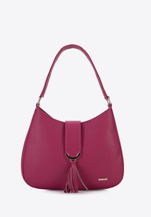 Faux leather handbag with tassel detail, pink, 96-4Y-216-P, Photo 1