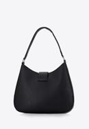 Faux leather handbag with tassel detail, black, 96-4Y-216-Z, Photo 2
