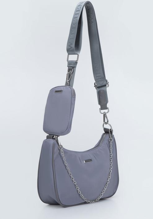 Cross body bag with coin purse, grey, 92-4Y-313-3, Photo 6