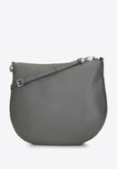 Leather saddle bag with slim shoulder strap, grey, 93-4E-609-8, Photo 2