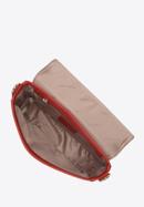 Torebka saddle bag skórzana z plecionym paskiem, czerwony, 94-4E-906-K, Zdjęcie 4