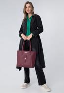 Classic shopper bag with front pocket, plum, 29-4Y-002-B33, Photo 15