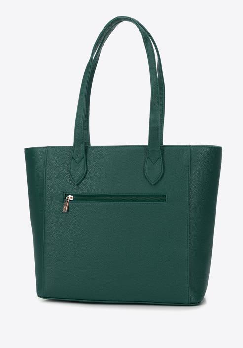 Classic shopper bag with front pocket, green, 29-4Y-002-B33, Photo 3