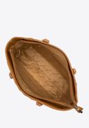 Torebka shopperka pikowana w geometryczny wzór, brązowy, 97-4Y-626-3, Zdjęcie 4