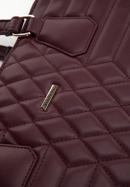 Faux leather quilted shopper bag, plum, 97-4Y-626-3, Photo 5