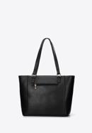 Quilted faux leather shopper bag, black, 97-4Y-606-9, Photo 3