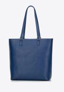 Women's large leather shopper bag, dark blue, 29-4E-018-N, Photo 3