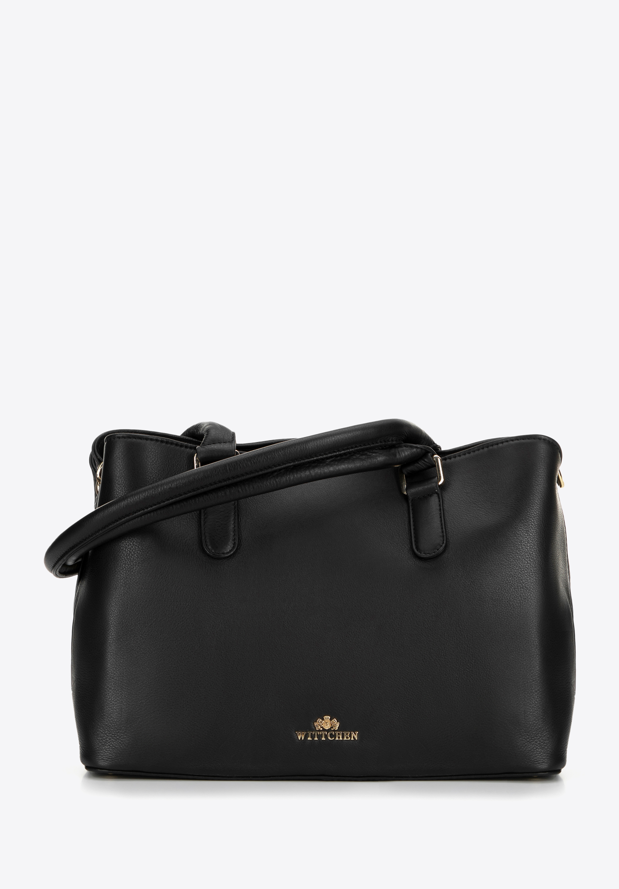 Women's leather shopper bag