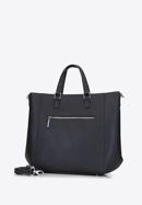 Classic leather shopper bag, black-silver, 92-4E-644-9, Photo 2