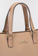 Classic leather shopper bag, beige, 92-4E-644-9, Photo 4