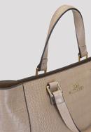 Classic leather shopper bag, light beige, 92-4E-644-9, Photo 4