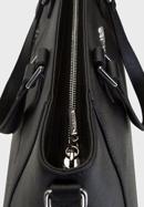 Classic leather shopper bag, black-silver, 92-4E-644-9, Photo 5