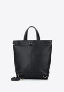Dual function shopper bag to backpack, black, 95-4E-019-44, Photo 2