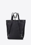 Dual function shopper bag to backpack, black-gold, 95-4E-019-44, Photo 3