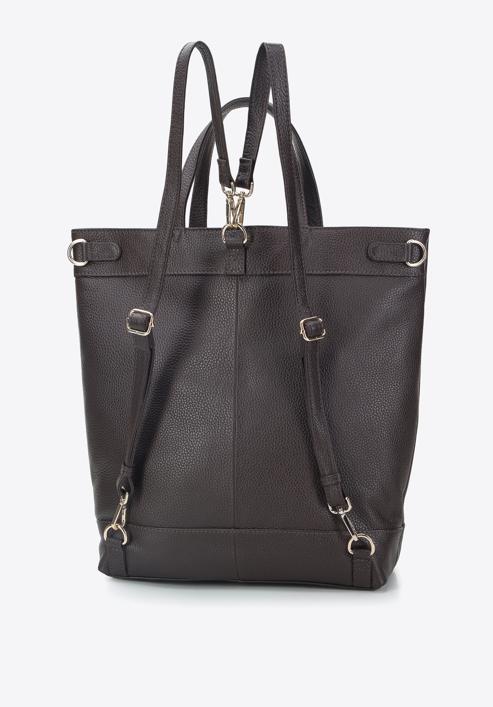 Dual function shopper bag to backpack, dark brown, 95-4E-019-11, Photo 3