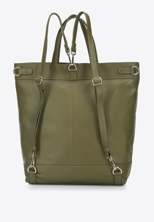 Dual function shopper bag to backpack, green, 95-4E-019-44, Photo 3
