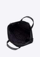 Torebka shopperka skórzana z funkcją plecaka, czarno-złoty, 95-4E-019-11, Zdjęcie 4