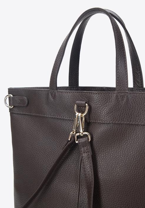 Dual function shopper bag to backpack, dark brown, 95-4E-019-11, Photo 5