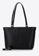 Leather studded shopper bag, black, 98-4E-626-9, Photo 3