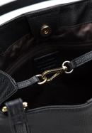 Leather shopper bag with zip details, black, 96-4E-625-1, Photo 7