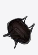 Leather woven shopper bag, black, 97-4E-025-1, Photo 4