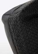 Leather woven shopper bag, black, 97-4E-025-1, Photo 5
