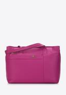 Leather shopper bag, pink, 97-4E-008-4, Photo 1