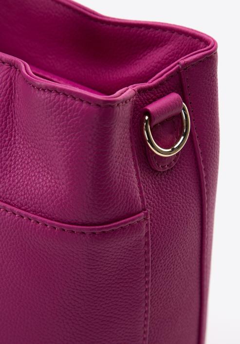 Leather shopper bag, pink, 97-4E-008-4, Photo 5