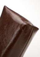 Women's glossy faux leather shopper bag, brown, 98-4Y-008-5, Photo 6