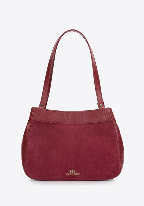 Leather shopper bag, red, 97-4E-003-3, Photo 3
