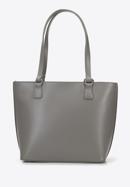 Faxu leather two-tone shopper bag, gray-cream, 96-4Y-617-1, Photo 2