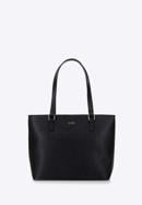 Classic faux leather shopper bag, black, 98-4Y-213-1, Photo 2
