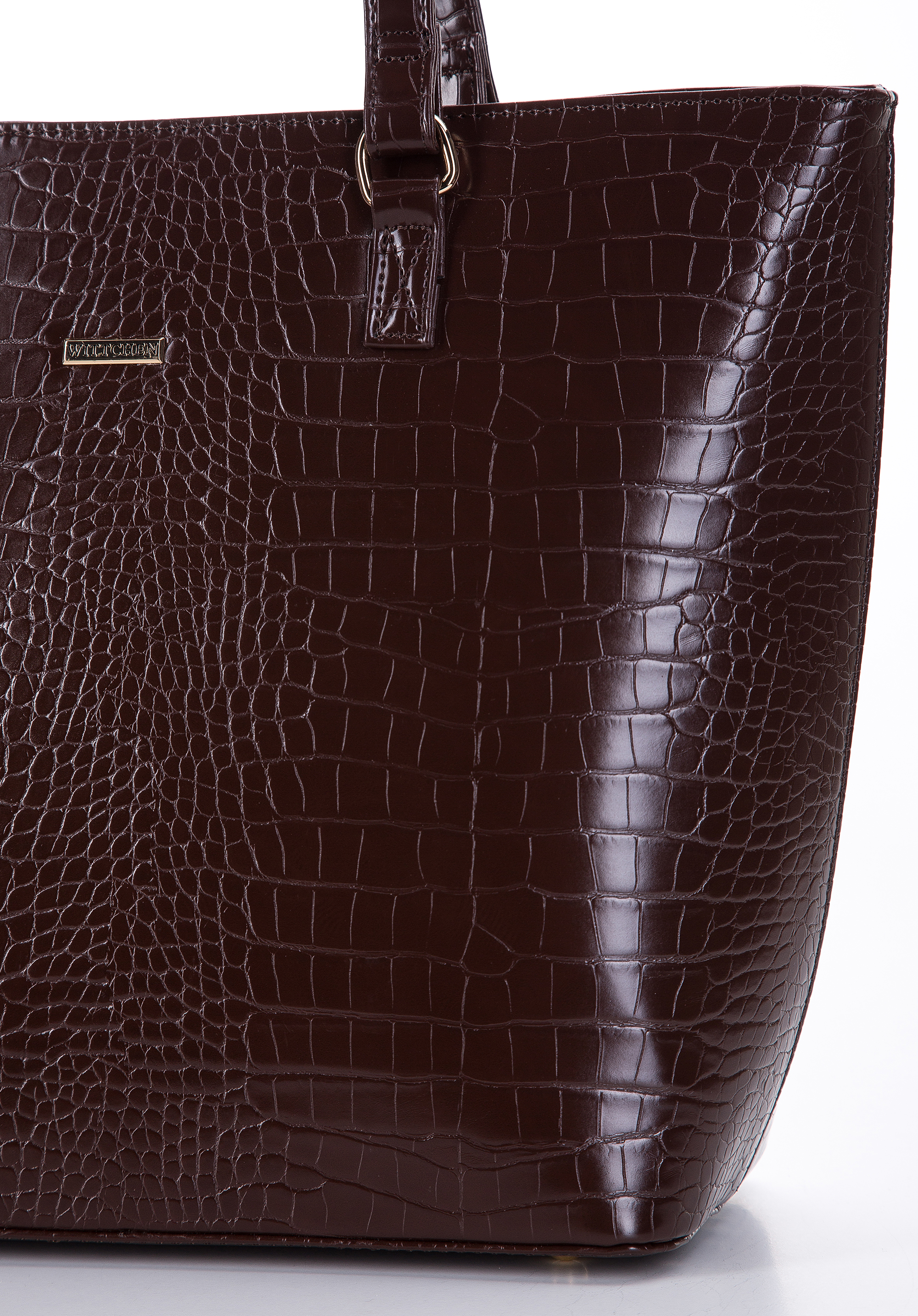 Dark brown hotsell croc bag