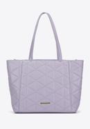 Quilted faux leather shopper bag, violet, 96-4Y-700-F, Photo 2