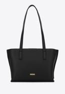 Women's small faux leather shopper bag, black, 97-4Y-513-4, Photo 2