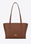 Women's small faux leather shopper bag, brown, 97-4Y-513-1, Photo 2