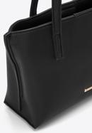 Women's small faux leather shopper bag, black, 97-4Y-513-4, Photo 5