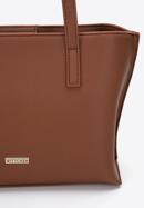 Women's small faux leather shopper bag, brown, 97-4Y-513-1, Photo 5