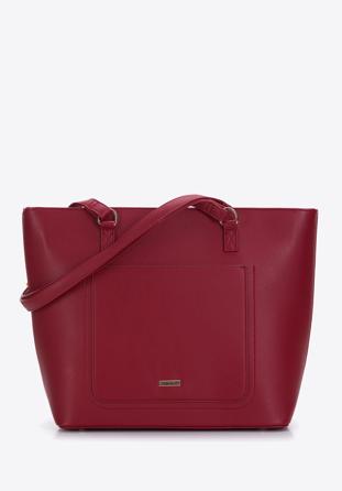 Faux leather shopper bag, red, 29-4Y-010-3, Photo 1