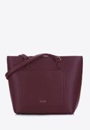 Faux leather shopper bag, plum, 29-4Y-010-3, Photo 1