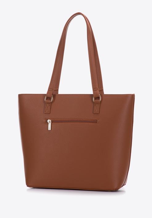 Faux leather shopper bag, brown, 29-4Y-010-3, Photo 3