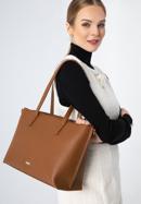 Faux leather shopper bag, brown, 97-4Y-527-9, Photo 15