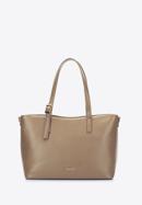 Faux leather shopper bag, beige, 97-4Y-527-4, Photo 2