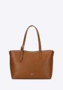 Faux leather shopper bag, brown, 97-4Y-527-1, Photo 2