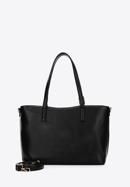 Faux leather shopper bag, black, 97-4Y-527-4, Photo 3