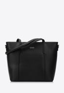 Women's faux leather shopper bag, black, 97-4Y-612-0, Photo 1