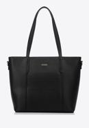 Women's faux leather shopper bag, black, 97-4Y-612-0, Photo 2
