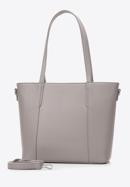 Women's faux leather shopper bag, grey, 97-4Y-612-8, Photo 3
