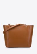 Faux leather shopper bag, brown, 97-4Y-631-3, Photo 1
