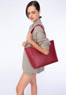 Faux leather shopper bag, red, 97-4Y-631-5, Photo 15